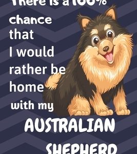 There is a 100% chance that I would rather be home with my Australian Shepherd: For Australian Shepherd lovers