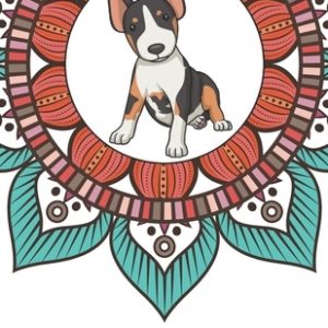 Bull Terrier Inspirational Quotes and Dog Breed Mandala Coloring Book: Great Gift for Pet Owners and Lovers of Dogs. Color in Black and White Pattern