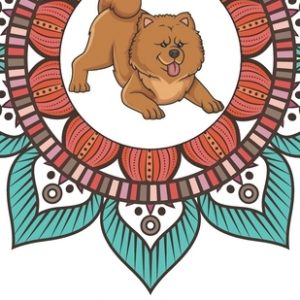 Chow Chow Inspirational Quotes and Dog Breed Mandala Coloring Book: Great Gift for Pet Owners and Lovers of Dogs. Color in Black and White Pattern Des