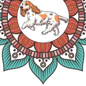 Cocker Spaniel Inspirational Quotes and Dog Breed Mandala Coloring Book: Great Gift for Pet Owners and Lovers of Dogs. Color in Black and White Patter