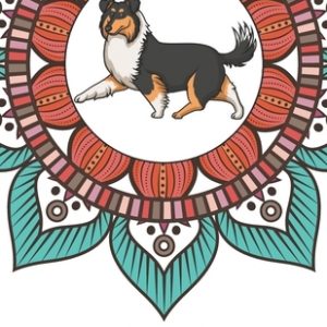 Collie Inspirational Quotes and Dog Breed Mandala Coloring Book: Great Gift for Pet Owners and Lovers of Dogs. Color in Black and White Pattern Design