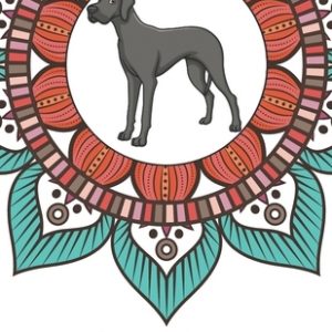 Great Dane Inspirational Quotes and Dog Breed Mandala Coloring Book: Great Gift for Pet Owners and Lovers of Dogs. Color in Black and White Pattern De
