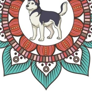 Malamute Inspirational Quotes and Dog Breed Mandala Coloring Book: Great Gift for Pet Owners and Lovers of Dogs. Color in Black and White Pattern Desi