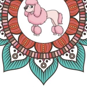 Poodle Inspirational Quotes and Dog Breed Mandala Coloring Book: Great Gift for Pet Owners and Lovers of Dogs. Color in Black and White Pattern Design