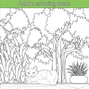 Cats In the Garden: Adult Coloring Book