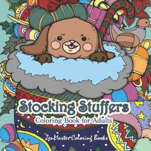 Stocking Stuffers Coloring Book for Adults: An Adult Coloring Book of Stockings full of Cute Baby Animals With Christmas and Holiday Designs For Stres