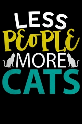 Less People More Cats: Notebooks For People who love Cats Password Tracker Wide 6x9 100 noBleed