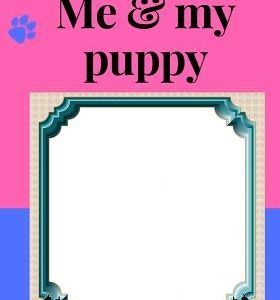 Me and my puppy: girls purple dog photo album, keepsake album for dogs, gift. scrap book for kids, cute pictures, picture and story boo