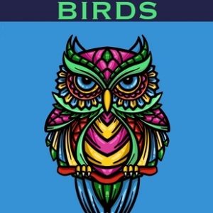 Beautiful Patterned Birds Coloring Book: Mandala Zentangle Inspired Birds For Adults Or Older Children To Color