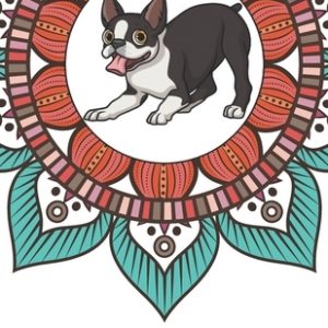 Boston Terrier Inspirational Quotes and Dog Breed Mandala Coloring Book: Great Gift for Pet Owners and Lovers of Dogs. Color in Black and White Patter
