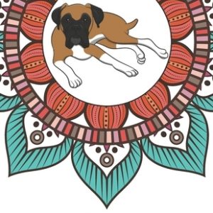 Boxer Inspirational Quotes and Dog Breed Mandala Coloring Book: Great Gift for Pet Owners and Lovers of Dogs. Color in Black and White Pattern Designs