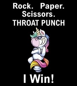 Rock Paper Scissors Throat Punch I Win!: Unicorn Gifts For Girls 9-12