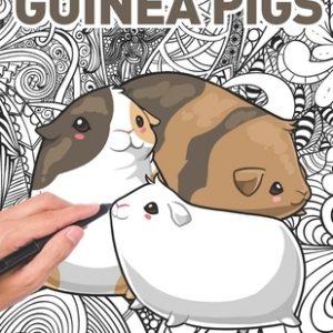 Guinea pig Adults Coloring Book: gerbil cute and cuddly wheek sounds for adults relaxation art large creativity grown ups coloring relaxation stress r