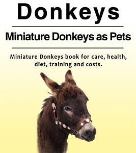 Miniature Donkeys. Miniature Donkeys as Pets. Miniature Donkeys book for care, health, diet, training and costs.