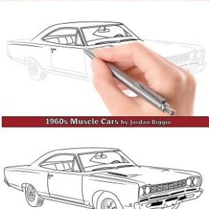 Trace and Color: 1960s Muscle Cars: Adult Activity Book