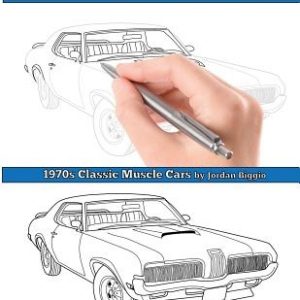 Trace and Color: 1970s Muscle Cars: Adult Activity Book