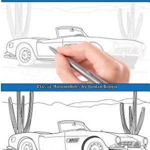 Trace and Color: Classic Automobiles: Adult Activity Book