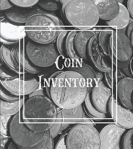 Coin Inventory: Collection Log Book, Collectors Coins Record, Catalog Ledger Notebook, Keep Track Purchases, Collectible Diary, Gift,