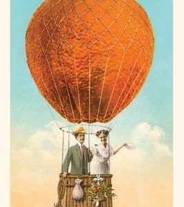 The Vintage Journal Couple in Orange Balloon