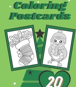 Christmas Coloring Postcard: Gift Present Book for Adults and Kids Handmade Tear-Out Coloring Cards Create Your Own Blessings Card Ornaments