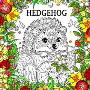 Hedgehog Coloring Book for Adults: Animal Adults Coloring Book