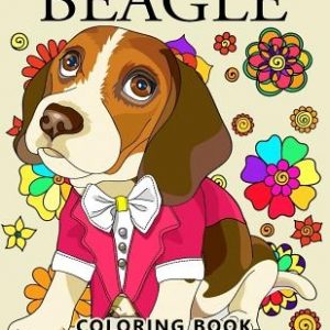 Happy Beagle Coloring Book: Dog coloring book for dog and puppy lover