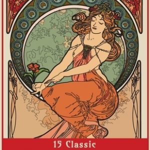 15 Classic Alphonse Mucha Posters: An Art Nouveau Coloring Book