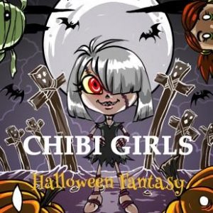 Chibi Girls: Halloween Fantasy: An Adult Coloring Book with Horror Girls