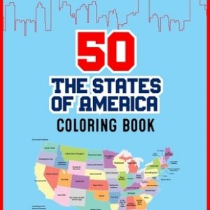 50 The States of America Coloring Book: 50 State Maps with Capitals and Symbols like Motto Bird Mammal Flower Insect Butterfly or Fruit Perfect Easy T