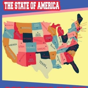 50 The State of America Coloring books: National parks of the usa childrens book States activity book maps