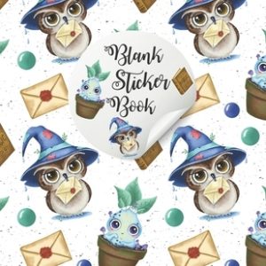 Blank Sticker Book: Happy Halloween Blank Sticker Book: Sticker Books For Girls 4-8 Blank, Blank Permanent Sticker Book to put stickers in