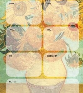Weekly Planner Notepad: Van Gogh Sunflowers, Daily Planning Pad for Organizing, Tasks, Goals, Schedule