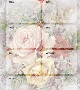 Weekly Planner Notepad: Vintage Roses, Daily Planning Pad for Organizing, Tasks, Goals, Schedule