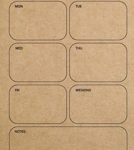 Weekly Planner Notepad: Kraft Brown, Daily Planning Pad for Organizing, Tasks, Goals, Schedule