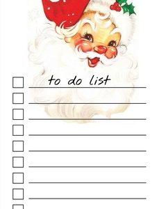 To Do List Notepad: Vintage Santa, Checklist, Task Planner for Christmas Shopping, Planning, Organizing