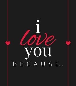 I Love You Because: A Black Fill in the Blank Book for Girlfriend, Boyfriend, Husband, or Wife - Anniversary, Engagement, Wedding, Valenti